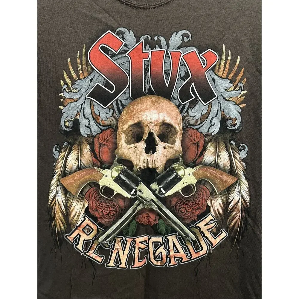 2014 Styx Renegade North American Tour Classic Rock T-Shirt Men's Sz MEDIUM, EUC